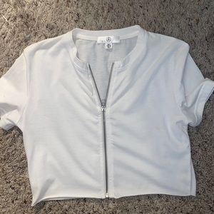 Missguided White Crop T-Shirt